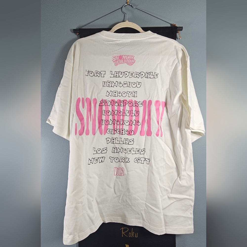 SnowDay World Tour White Graphic T-Shirt NWT XL